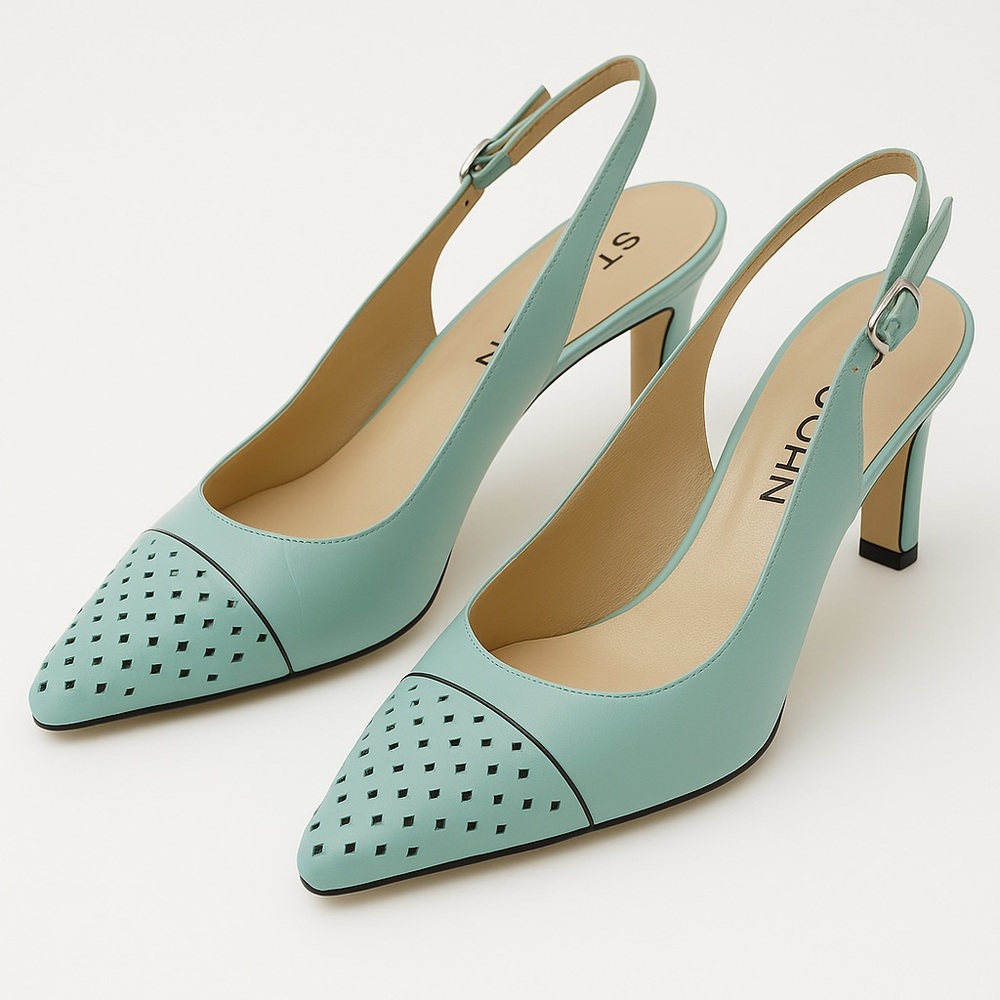 St. John Women's Light Blue Slingback Heels